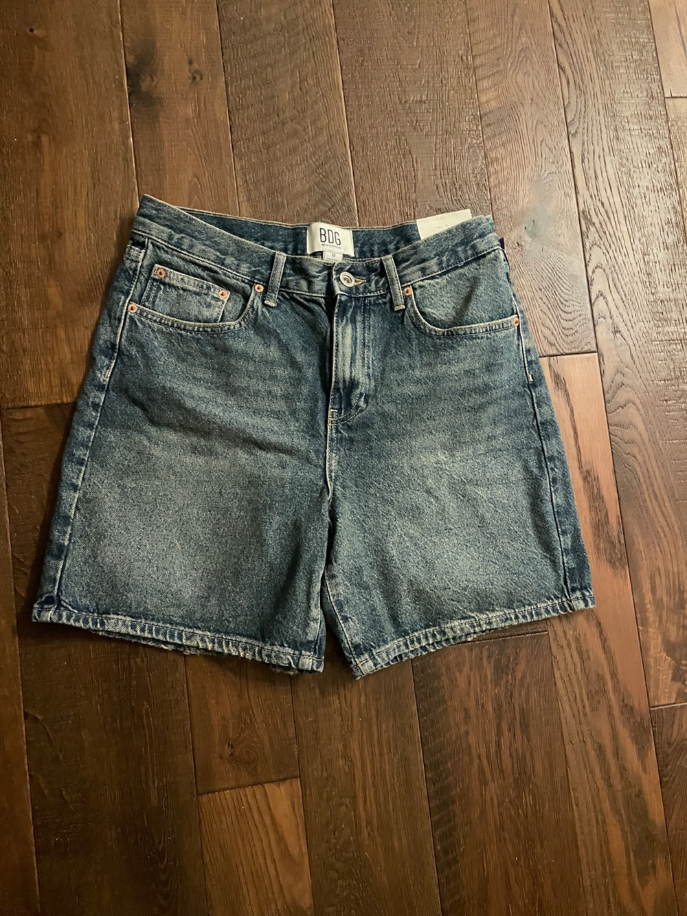 BDG Washed Blue Denim Shorts